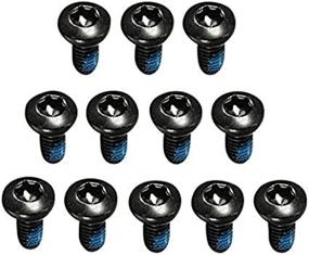 img 1 attached to Stylish Yet Sturdy: 12pcs Stainless Steel T25 Disc Brake Rotor Bolts for Mountain Bikes - Black Set