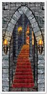 🏰 medieval theme halloween party supplies: beistle castle entrance door cover - indoor/outdoor plastic décor, 30"x 5', multicolored logo