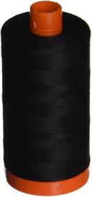 img 1 attached to 🧵 Aurifil A1050-2692 Mako Cotton Thread Solid 50WT 1422Yds Black – Premium Quality Black Cotton Thread for All Sewing Projects