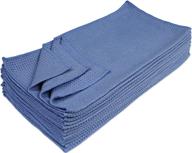 🧽 nouvelle legende microfiber waffle weave kitchen towels: super absorbent cleaning cloths for dish drying, counters, glass, furniture – 12-pack, blue (16 x 16 inches) logo