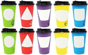 img 4 attached to ☕️ Youngever 70 Sets Hot Coffee Cups: Durable 12 Ounce Disposable Cups with Travel Lids, Perfect for To-Go, Office & Party Use