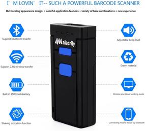 img 3 attached to Alacrity Wireless Bluetooth 1D Laser Barcode Scanner – USB Portable, 📱 Bluetooth Function Compatible, 2.4GHz Wireless & Wired Connection – Barcode Reader Scanner