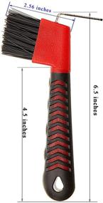 img 2 attached to 🐴 Horse Hoof Pick Brush with Soft Touch Rubber Handle - Double Winners for Optimal Performance