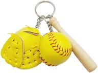 softball keychain backpack accessories keychains logo