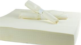 img 4 attached to 🍾 Simulinen Disposable Dinner Napkins – Cloth-like Feel – Unfolded 16"x16" (Champagne, Pack of 250)