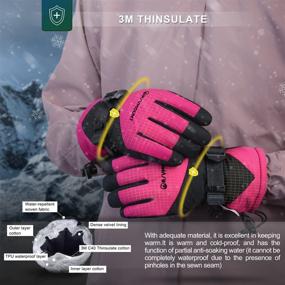 img 3 attached to ❄️ Winter Waterproof Thinsulate Weather Men's Accessories and Gloves & Mittens: RIVMOUNT Quality at Its Best