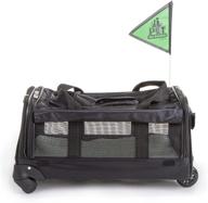 🐾 sherpa on wheels pet carrier: convenient black rolling bag for pet transportation logo