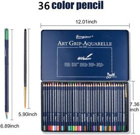 img 3 attached to 🎨 Vibrant Watercolor Pencils 36 Set with Brush for Adults and Kids: Ideal for Stunning Artwork and Drawing (36 Color)