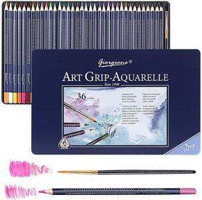 img 4 attached to 🎨 Vibrant Watercolor Pencils 36 Set with Brush for Adults and Kids: Ideal for Stunning Artwork and Drawing (36 Color)