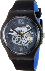 img 3 attached to Часы Swatch кварцевые с силиконовым ремешком для женщин, подходящие для повседневного ношения на запястье.