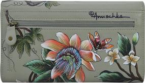 img 2 attached to Anuschka Womens Genuine Leather Triple Women's Handbags & Wallets in Wallets