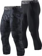 🏃 performance-driven tsla compression running leggings for men: enhance your active lifestyle logo