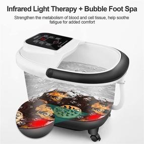 img 1 attached to 🦶 Ultimate Stress Relief Foot Spa Massager with Heat Bubbles, Tai Chi and Maize Rollers, Infrared Light, Timer and Temp Adjustable Pedicure Soak Tub