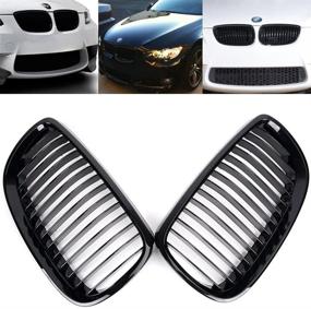 img 3 attached to 🔧 2008-2013 3-Series E92 E93 M3 Glossy Black Front Upper LH RH Kidney Grill Grille - Perfect Fit for Your BMW E92 E93 M3