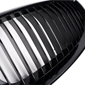 img 1 attached to 🔧 2008-2013 3-Series E92 E93 M3 Glossy Black Front Upper LH RH Kidney Grill Grille - Perfect Fit for Your BMW E92 E93 M3