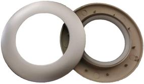 img 2 attached to 🔒 CENGOOD 1-9/16" Curtain Grommets - 16-Pack Plastic Silencer Sliding with Matte Silver Finish