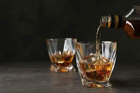 img 3 attached to 🥃 Premium Crystal Whiskey Glasses - Set of 6 Old Fashioned Rock Glass for Scotch, Bourbon, and Spirits - 10 Ounce Liqueur Tumbler Collection