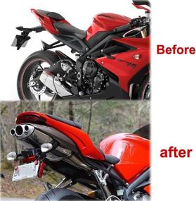 img 2 attached to 🔧 Крыло Xitomer Eliminator для Daytona 675 Street Triple R/RX/RS/S - Tail Tidy + Светодиодный фонарик для номерного знака - Совместим с OEM/Stock и послепродажными сигналами