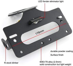 img 1 attached to 🔧 Крыло Xitomer Eliminator для Daytona 675 Street Triple R/RX/RS/S - Tail Tidy + Светодиодный фонарик для номерного знака - Совместим с OEM/Stock и послепродажными сигналами