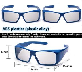 img 3 attached to AoHeng 3D Glasses For Movies/Theater/Cinema/Passive 3D TV(2Pack)