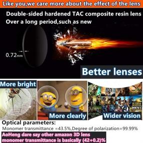 img 2 attached to AoHeng 3D Glasses For Movies/Theater/Cinema/Passive 3D TV(2Pack)