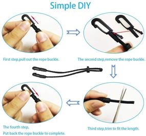 img 2 attached to 👁️ Black Mask Extender Lanyard Hooks – Anti-Tightening, Comfortable Ear Strap Extension (4 PCS)