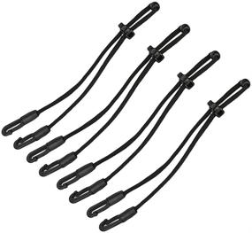 img 4 attached to 👁️ Black Mask Extender Lanyard Hooks – Anti-Tightening, Comfortable Ear Strap Extension (4 PCS)