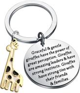 🦒 bobauna giraffe keychain: unlocking great perception with a spiritual themed gift logo