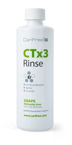 img 3 attached to CariFree CTx3 Rinse (Grape): Dentist Recommended Fluoride Mouthwash | pH Neutralizing Anti-Cavity Rinse | Freshens Breath & Prevents Cavities (1-Pack)
