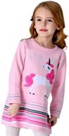 🦄 bleubell girls unicorn sweater dress winter garden party jersey logo