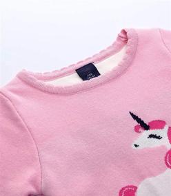 img 2 attached to 🦄 Bleubell Girls Unicorn Sweater Dress Winter Garden Party Jersey