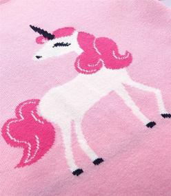 img 1 attached to 🦄 Bleubell Girls Unicorn Sweater Dress Winter Garden Party Jersey