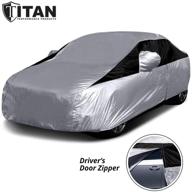 🚗 titan lightweight car cover for compact sedans | waterproof, compatible with toyota corolla, sentra, and more | 185 inches, driver-side door zipper included logo