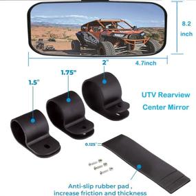 img 2 attached to Offroad Rearview Shatter Proof Tempered Compatible