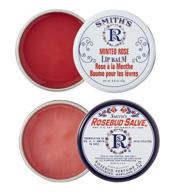 🌹 rosebud perfume co. rosebud salve / minted rose lip balm two pack: 2 x 0.8 tins - moisturizing & soothing lip care duo logo