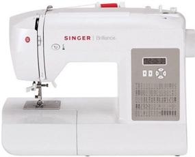 img 1 attached to 🧵 SINGER Brilliance 6180: Portable Sewing Machine with Easy Threading and Free Arm, in White/Gray - Unleash Your Creativity!