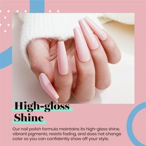 img 2 attached to 💅 Комплект геля для ногтей Beetles Nude Pink: УФ светодиодный свет, базовое покрытие верхнего слоя - набор для начинающих. Популярный набор геля для ногтей Nude Pink для снятия с помощью лампы для ногтей, файла - подарок для домашнего маникюра для женщин.