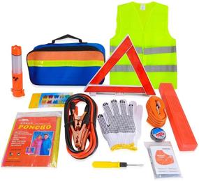 img 4 attached to 🚗 Optimal Roadside Emergency Kit: Voilamart Car Roadside Assistance Kit with Jumper Cables, Warning Triangle, Tow Rope, Utility Hammer - Essential Auto Road Safety Kit for Truck, RV