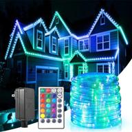 🌈 bright 24v low voltage waterproof rope lights outdoor, 17 color changing 20 modes rgbw led rope lights with plug remote timer, dimmable and extendable for bedroom christmas outdoor decor logo