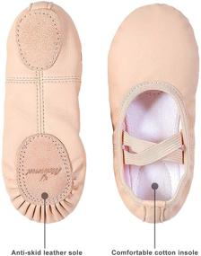 img 1 attached to 🩰 MdnMd Girls Ballet Shoes Slippers for Dance Gymnastics Practice (Toddler/Kids) - Enhanced SEO