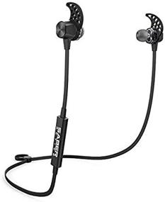 img 3 attached to SwiftBuds by SaberActive - Black Bluetooth V4.1 Earbuds 🎧 with Microphone, Sweatproof Sports Headset, Stereo Running Earphones, 6 Hour Battery