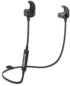 img 2 attached to SwiftBuds by SaberActive - Black Bluetooth V4.1 Earbuds 🎧 with Microphone, Sweatproof Sports Headset, Stereo Running Earphones, 6 Hour Battery