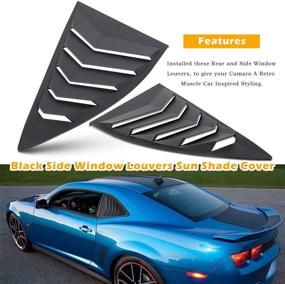 img 3 attached to 🚘 Danti Window Scoop Louvers for 2010-2015 Chevy Chevrolet Camaro LS LT RS SS GTS - Vent Cover in Lambo Style (2pcs)