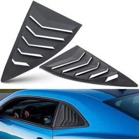 img 4 attached to 🚘 Danti Window Scoop Louvers for 2010-2015 Chevy Chevrolet Camaro LS LT RS SS GTS - Vent Cover in Lambo Style (2pcs)