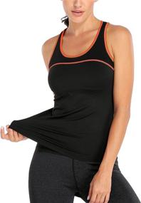 img 4 attached to 🏋️ ATTRACO Women's Racerback Athletic Shirts: Mesh Yoga Tops for Workout