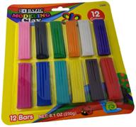 vibrant 12-color modeling clay sticks/bars: ideal for easier 3d projects, arts, and crafts (1) - non-drying & reusable logo