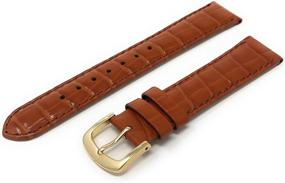 img 4 attached to 🐊 Stylish Mens Alligator Grain Watchband Watch: Durability and Charm Combined