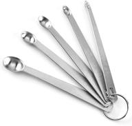 premium 5-piece stainless steel mini measuring spoons for precise home kitchen baking and cooking logo