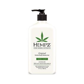 img 4 attached to 🍌 Hempz Original Hemp Seed Oil Body Moisturizer: Nourishing Vegan Skin Lotion with Shea Butter & Ginseng, 17 fl oz - Floral and Banana Scented Vegan Body Cream for Dryness
