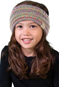 img 4 attached to 👶 Funky Junque Kids Baby Toddler Knit Fuzzy Lined Headband Ear Warmer